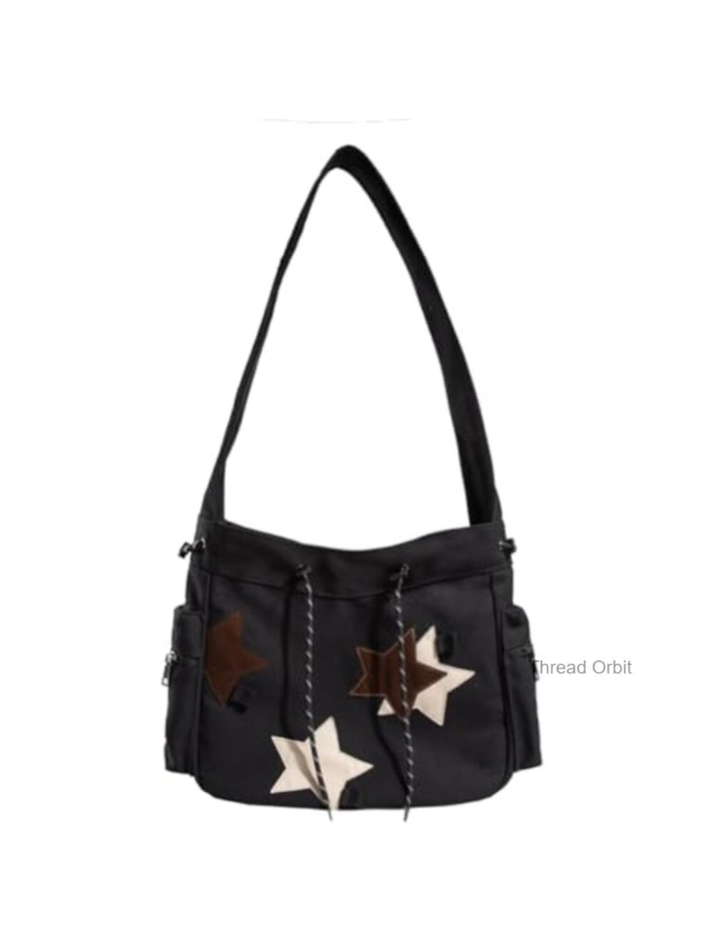 Canvas Messenger Bag Shoulder Bag Star Crossbody Y2K Tote Hobo Handbag for Women